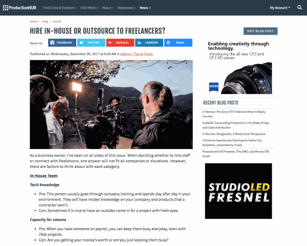 Sponsored Blog Posts