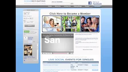 Website Navigation Scenergy-dating.com