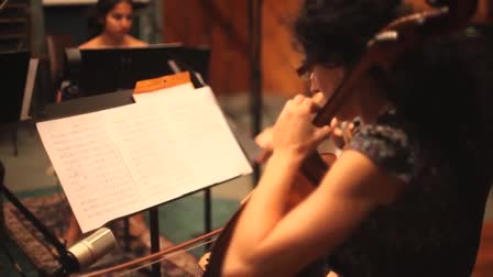 Strings recording session