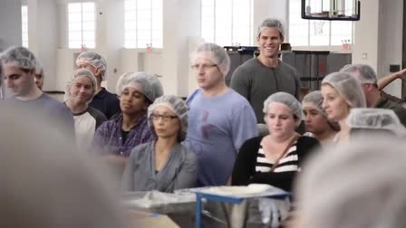 Brooklyn Nets power forward Kris Humphries at the Health & Humanitarian Aid Foundation “Food Pack” on October 20th