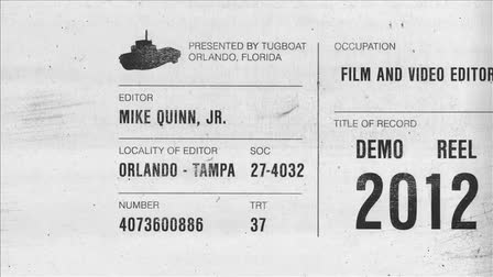 Demo Reel of Film and Video Editor Mike Quinn, Jr.