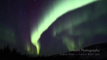 Aurora time lapse Yukon River