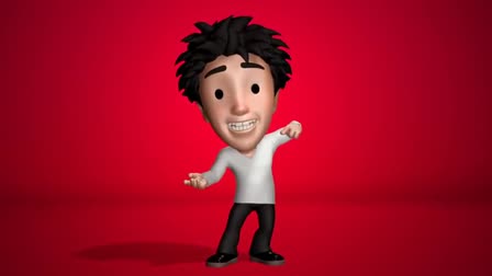 Low-poly animated character