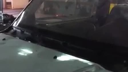 Fire on Windshield